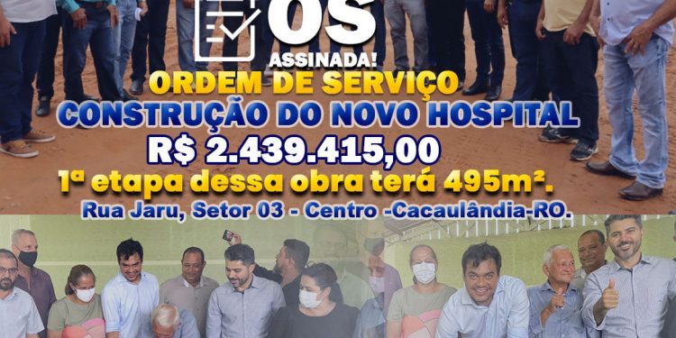 Assinada ordem de serviço para construção do novo hospital