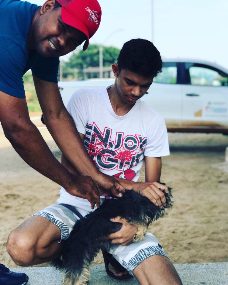 Campanha de Vacinação Antirrábica para cães e gatos.