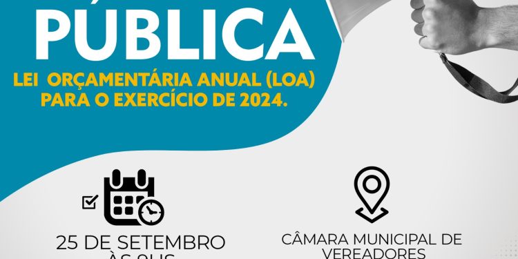 Audiência Publica para apresentação da LOA – Lei Orçamentária Anual 2024