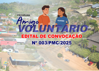 Edital de Convocação nº 003/PMC/2025 (Vigilante Noturno) – Programa Amigo Voluntário 2025