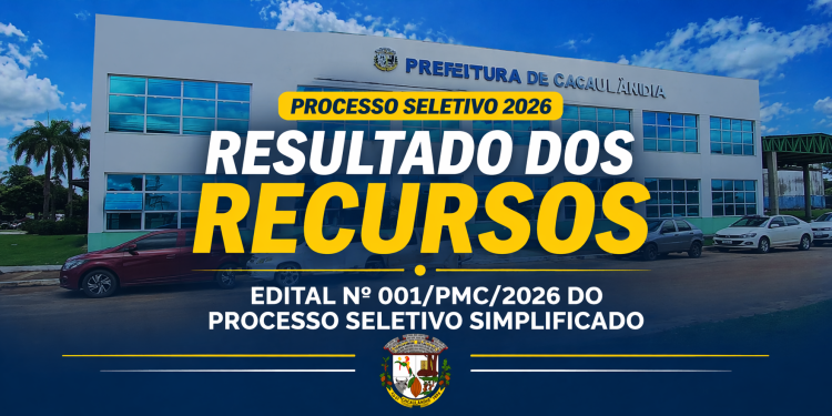 Prefeitura de Cacaulândia divulga resultado dos recursos do Processo Seletivo 2026