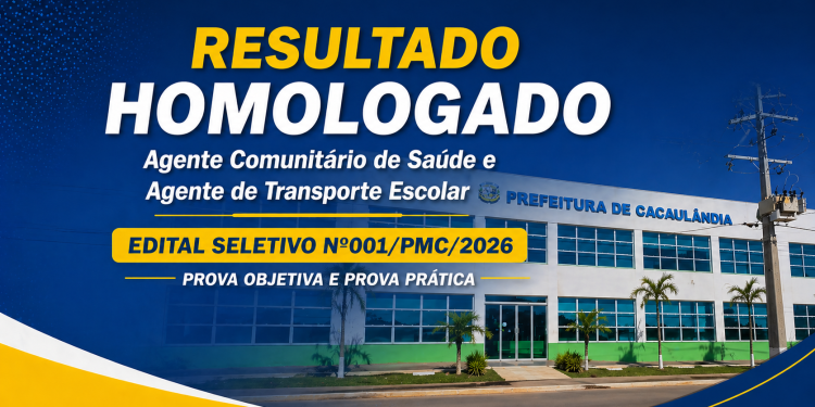 Homologação do Resultado Parcial do Processo Seletivo nº001/PMC/2026