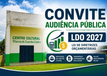 CONVITE: Prefeitura de Cacaulândia convida população para Audiência Pública da LDO 2027