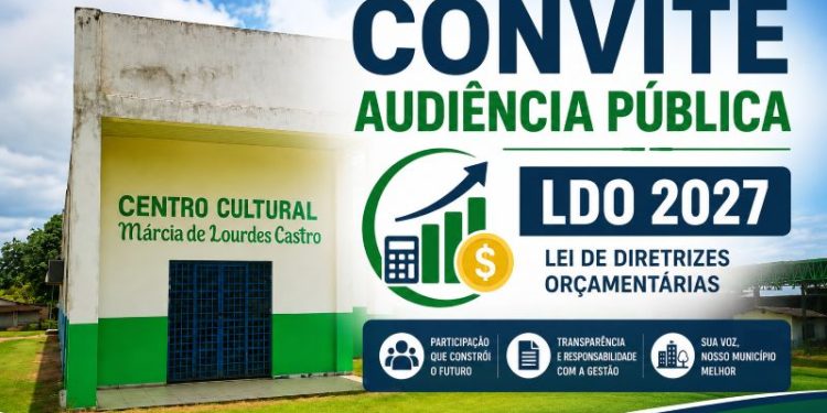 CONVITE: Prefeitura de Cacaulândia convida população para Audiência Pública da LDO 2027