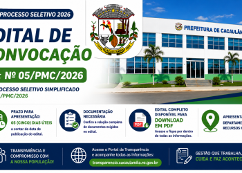 Edital de Convocação nº05/PMC/2026 do Processo Seletivo Simplificado nº001/PMC/2026