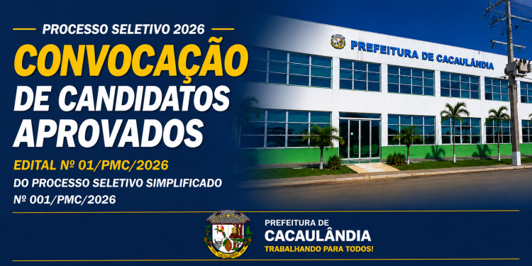 Edital de Convocação nº01 do Processo Seletivo Simplificado nº001/PMC/2026