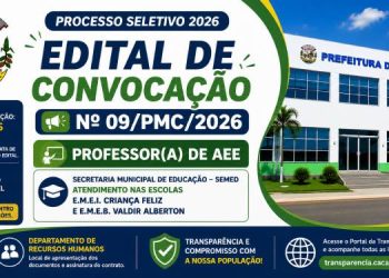 EDITAL DE CONVOCAÇÃO  Nº09/PMC/2026 – PROCESSO SELETIVO Nº001/PMC/2026