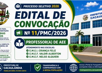 EDITAL DE CONVOCAÇÃO  Nº11/PMC/2026 PROCESSO SELETIVO Nº001/PMC/2026