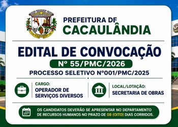 EDITAL DE CONVOCAÇÃO  Nº55/PMC/2026  PROCESSO SELETIVO Nº001/PMC/2025