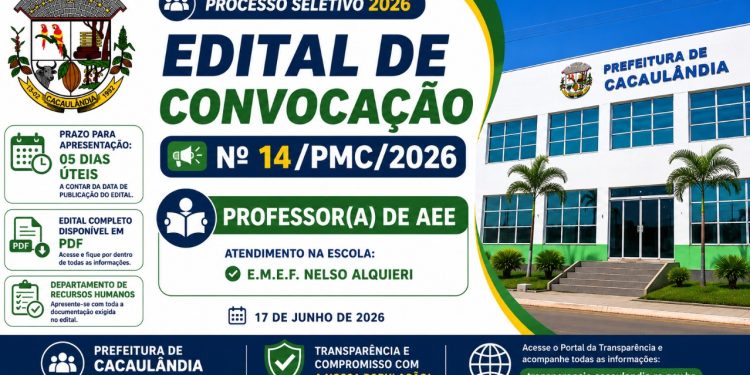 EDITAL DE CONVOCAÇÃO  Nº14/PMC/2026 PROCESSO SELETIVO Nº001/PMC/2026