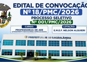 EDITAL DE CONVOCAÇÃO Nº18/PMC/2026 PROCESSO SELETIVO Nº001/PMC/2026