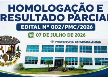 Prefeitura de Cacaulândia divulga homologação e resultado parcial do Processo Seletivo Simplificado nº 002/PMC/2026
