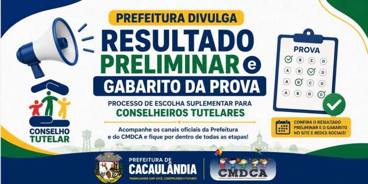 Prefeitura divulga resultado preliminar e gabarito da prova para Conselheiros Tutelares