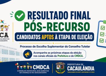 Conselho Tutelar: Resultado final pós-recurso candidatos aptos à etapa de eleição
