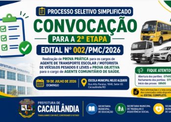 Prefeitura convoca candidatos classificados para a 2ª etapa do Processo Seletivo 002/2026