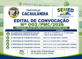 EDITAL DE CONVOCAÇÃO  Nº002/PMC/2026 PROCESSO SELETIVO Nº002/PMC/2026