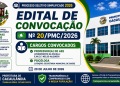 EDITAL DE CONVOCAÇÃO Nº20/PMC/2026 PROCESSO SELETIVO Nº001/PMC/2026