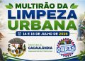 Secretaria de Obras realiza Mutirão da Limpeza Urbana nos dias 14 e 15 de julho