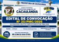 EDITAL DE CONVOCAÇÃO Nº25/PMC/2026 PROCESSO SELETIVO Nº001/PMC/2026