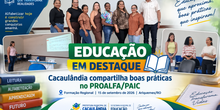 Educação de Cacaulândia compartilha boas práticas durante formação regional do PROALFA/PAIC